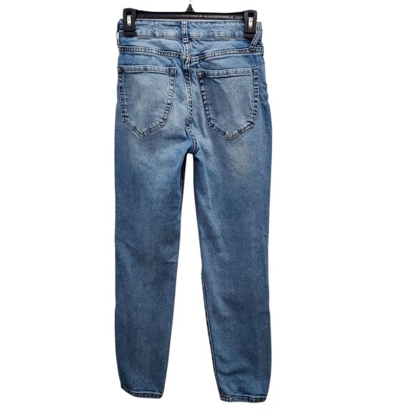 Hammer Jeans Junior's Medium Wash Super Distressed High Waist Ripped Skinny Sz 1 - Picture 7 of 7